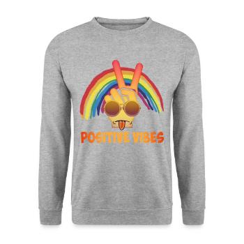 De bonnes ondes - Sweat-shirt Unisexe - gris chiné - Devant - Alina (178cm) & Michal (187cm)