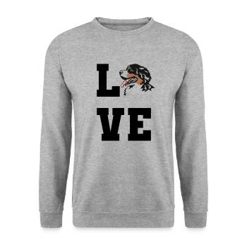 Bernese love - Unisex Sweatshirt - salt & pepper - Front - Alina (178cm) & Michal (187cm)