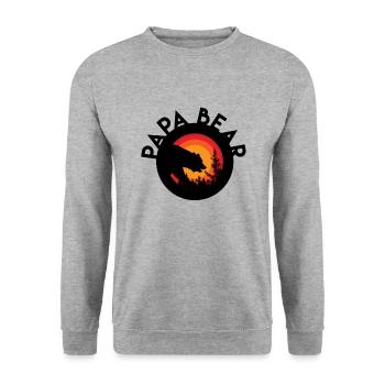 Dad Bear - Unisex Sweatshirt - salt & pepper - Front - Alina (178cm) & Michal (187cm)