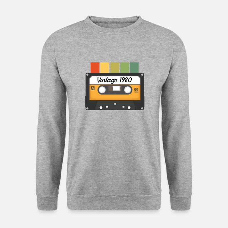 Jahrgang 1980 - Unisex Pullover - Weißgrau meliert
