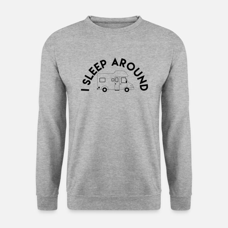 Camper - Camping - Unisex Pullover - Weißgrau meliert