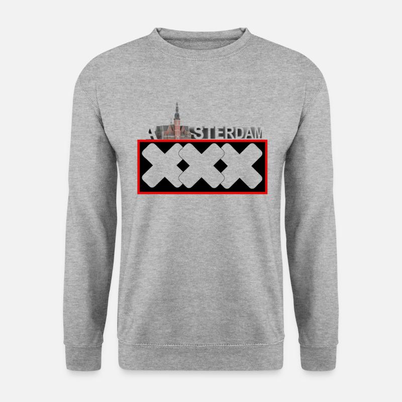 Amsterdam - Unisex Pullover - Weißgrau meliert