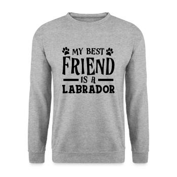 Labrador - Sweat-shirt Unisexe - gris chiné - Devant - Alina (178cm) & Michal (187cm)