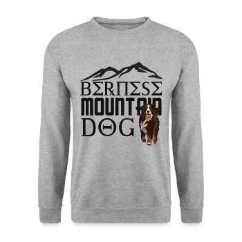 Crabot bernois de montagne - Sweat-shirt Unisexe - gris chiné - Devant - Alina (178cm) & Michal (187cm)