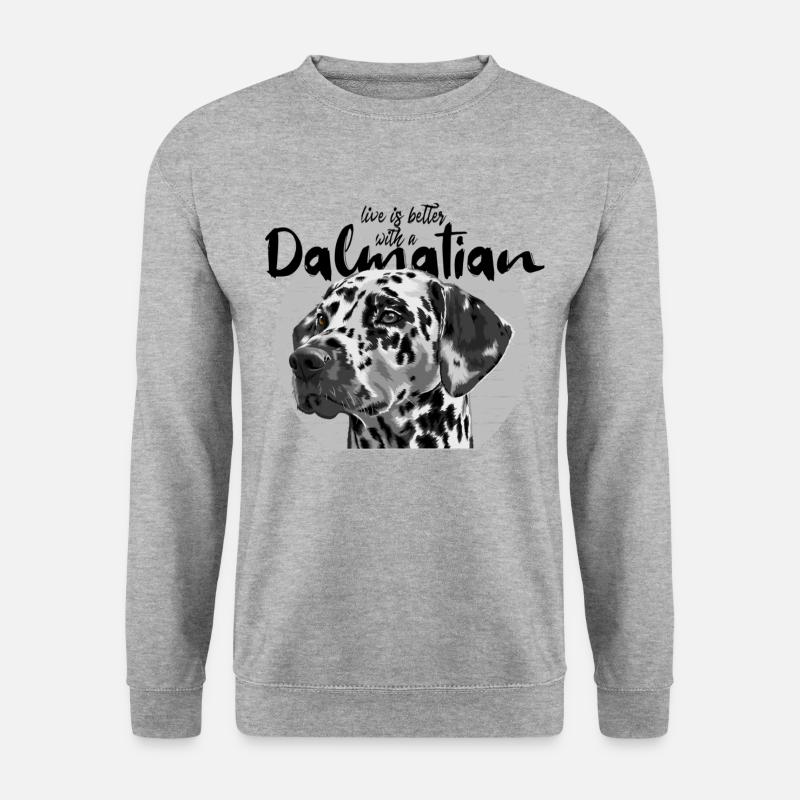 Dalmatiner - Unisex Pullover - Weißgrau meliert