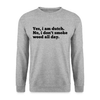 Dutch - Unisex Sweatshirt - salt & pepper - Front - Alina (178cm) & Michal (187cm)