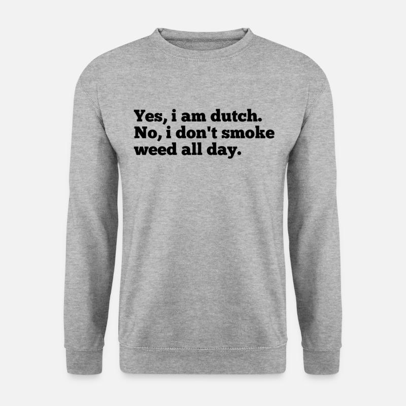 Holländisch - Unisex Pullover - Weißgrau meliert