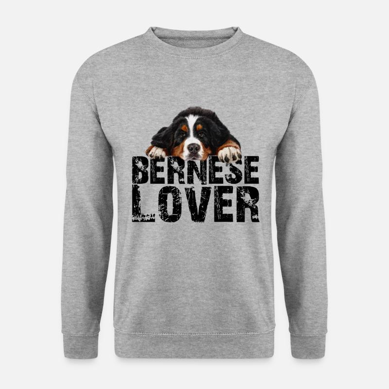 Berner Sennenhund - Unisex Pullover - Weißgrau meliert