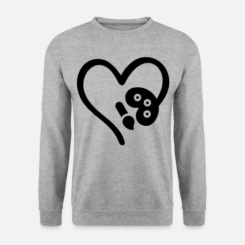Painter Heart Art Lovers - Unisex Sweatshirt - salt & pepper