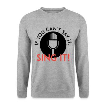 Sing it - Unisex Sweatshirt - salt & pepper - Front - Alina (178cm) & Michal (187cm)