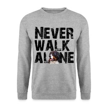Bouvier bernois - Sweat-shirt Unisexe - gris chiné - Devant - Alina (178cm) & Michal (187cm)