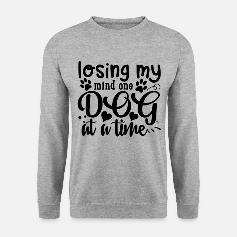 Hunde Zitat - Unisex Pullover - Weißgrau meliert