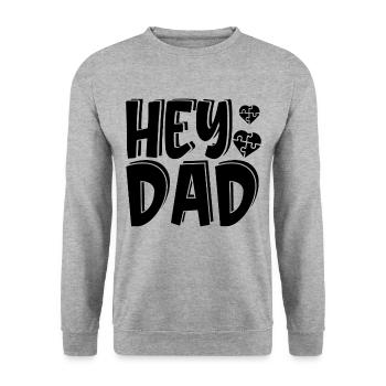 Salut papa - Sweat-shirt Unisexe - gris chiné - Devant - Alina (178cm) & Michal (187cm)