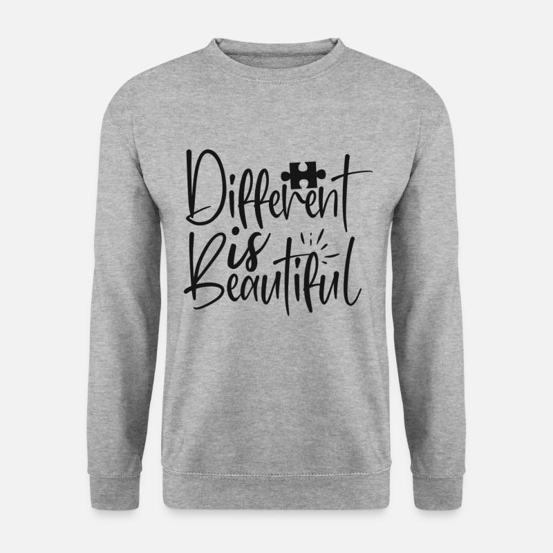 Anders ist schön - Unisex Pullover - Weißgrau meliert