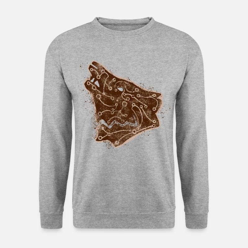 Loth Wolf - Loth-Wolf - Loth Cat - Unisex Pullover - Weißgrau meliert