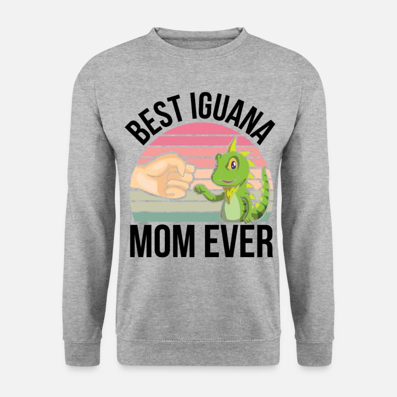 Leguan - Unisex Pullover - Weißgrau meliert