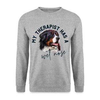 Bernese Mountain Dog - Unisex Sweatshirt - salt & pepper - Front - Alina (178cm) & Michal (187cm)