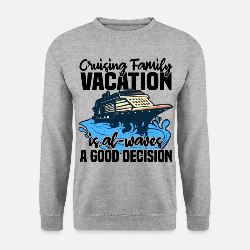 Kreuzfahrtreise - Unisex Pullover - Weißgrau meliert