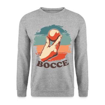 Bocce Legend Citation Bocce Ball avec Jack Bocci - Sweat-shirt Unisexe - gris chiné - Devant - Alina (178cm) & Michal (187cm)