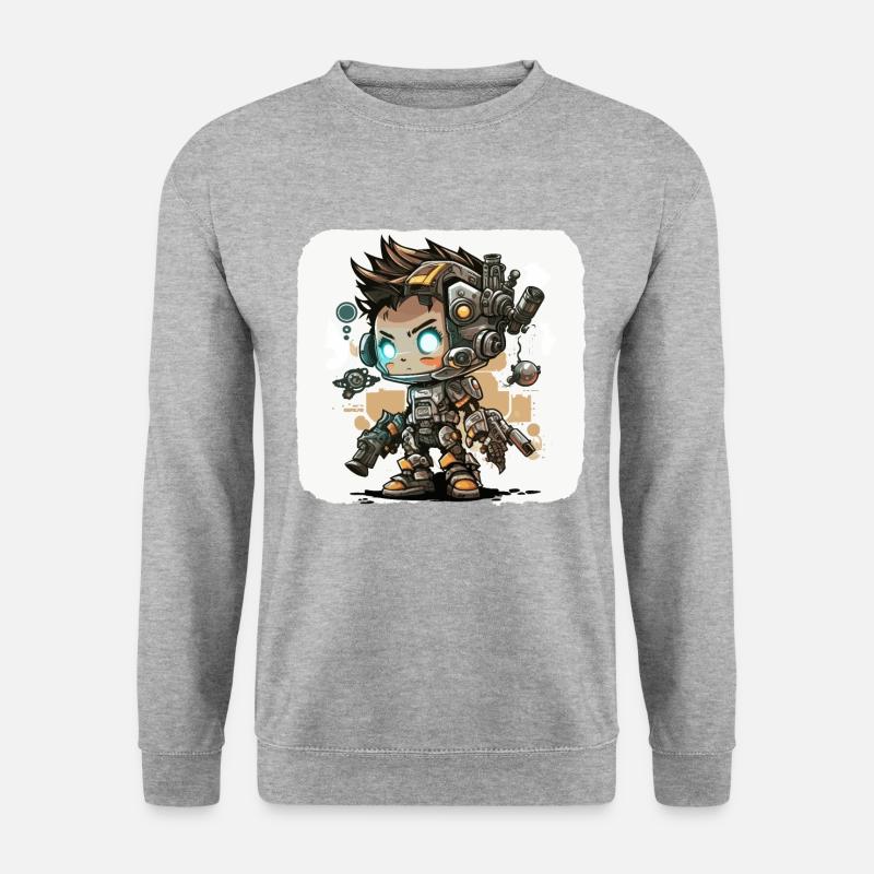 Transhumanismus - Unisex Pullover - Weißgrau meliert