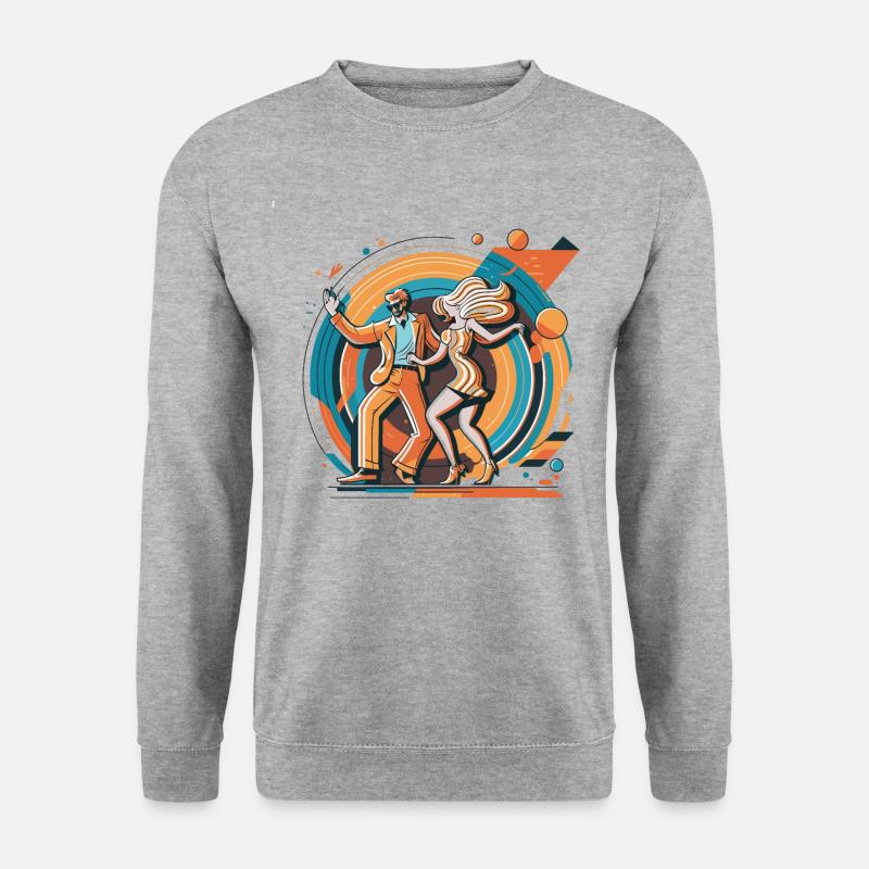 Disco-Traum - Unisex Pullover - Weißgrau meliert