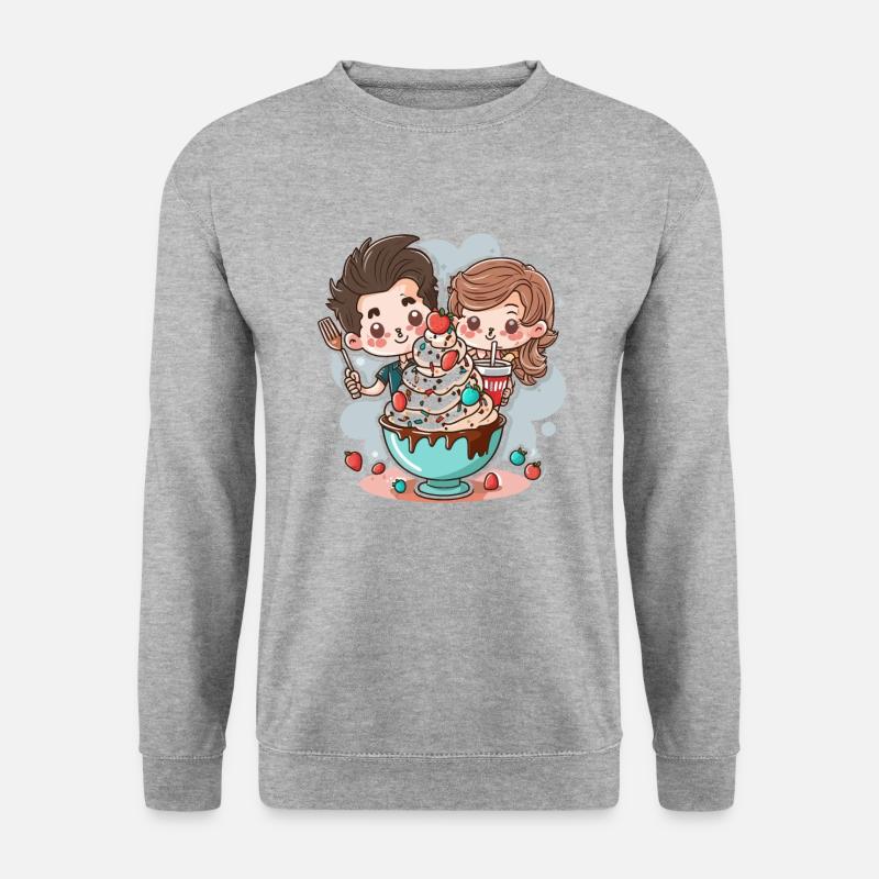 Süßes Jubiläum - Unisex Pullover - Weißgrau meliert