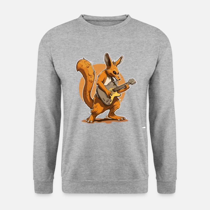 Rockin Känguru - Unisex Pullover - Weißgrau meliert