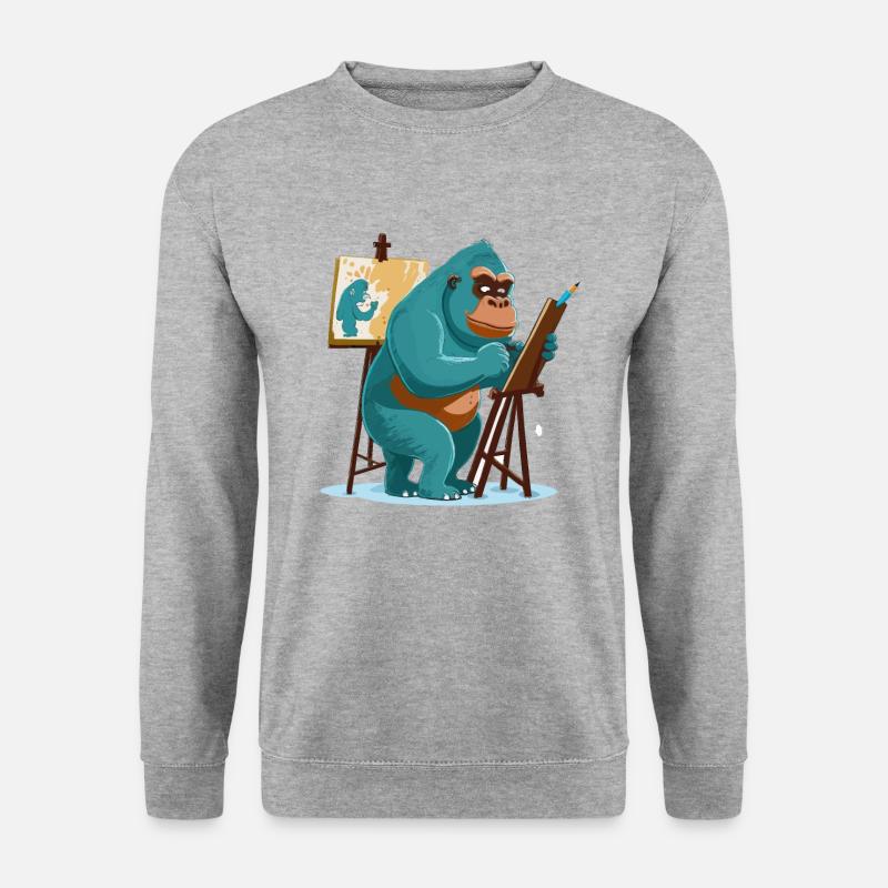 Monkey Masterpiece - Unisex Sweatshirt - salt & pepper