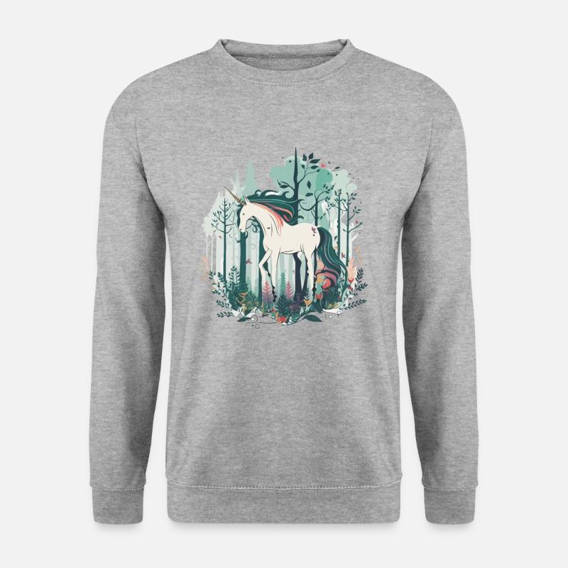 Zauberwald - Unisex Pullover - Weißgrau meliert