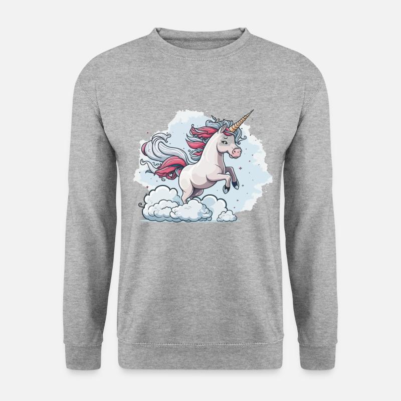 Verzauberter Flug - Unisex Pullover - Weißgrau meliert