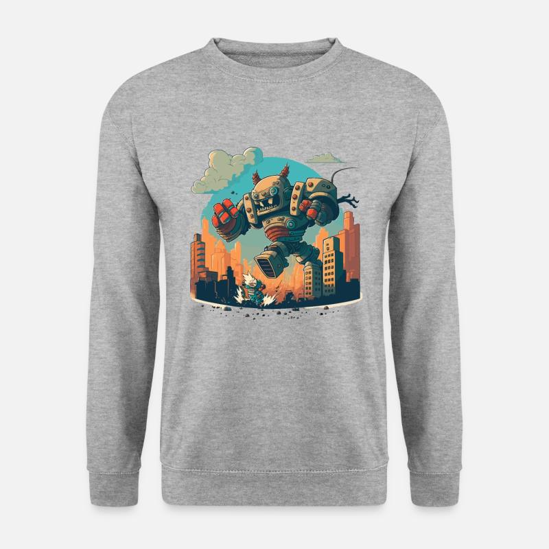 Robot vs Monsters - Unisex Sweatshirt - salt & pepper