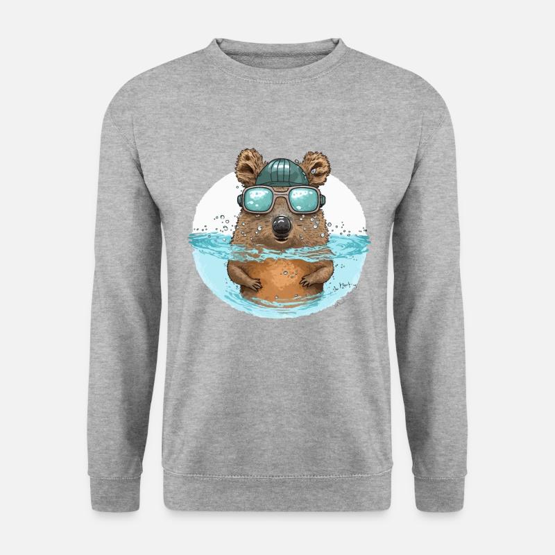 Quokka Polo - Unisex Pullover - Weißgrau meliert