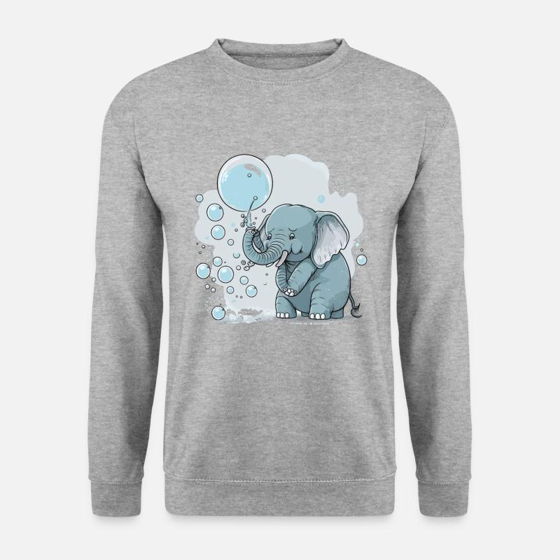 Seifenblasen-Explosion - Unisex Pullover - Weißgrau meliert