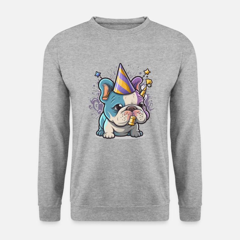 Partyhund - Unisex Pullover - Weißgrau meliert