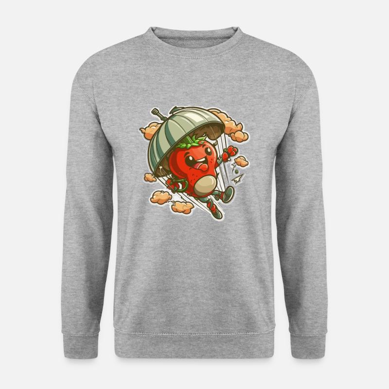 Höhenflugspaß - Unisex Pullover - Weißgrau meliert