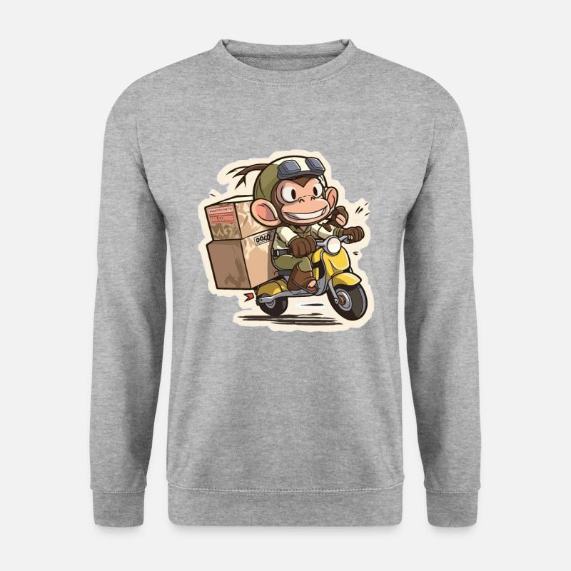 Bananen-Lauf - Unisex Pullover - Weißgrau meliert
