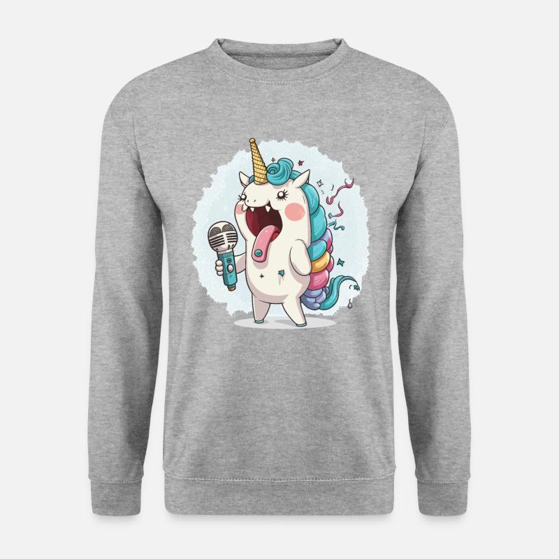 Einhorn-Harmonien - Unisex Pullover - Weißgrau meliert