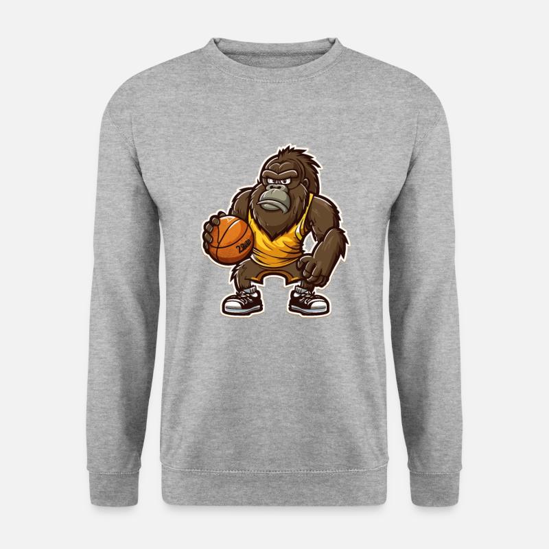 Gorilla Power Forward - Unisex Pullover - Weißgrau meliert