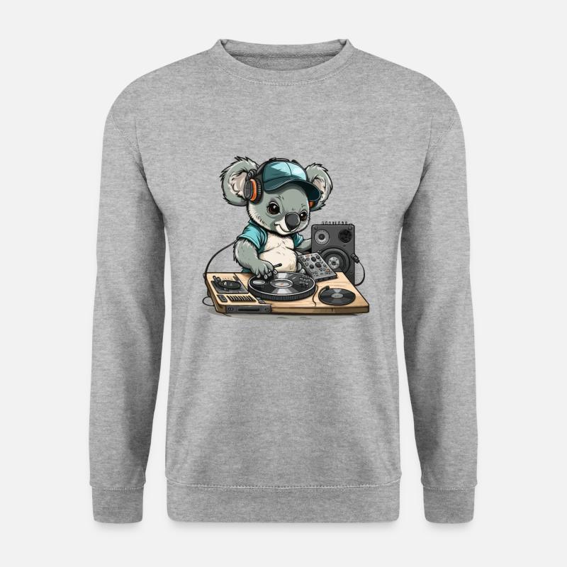 Koala-Beats - Unisex Pullover - Weißgrau meliert