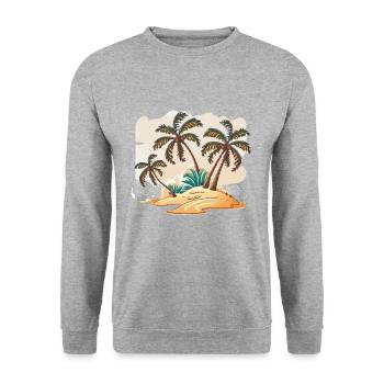 The Beachcomber - Unisex Sweatshirt - salt & pepper - Front - Alina (178cm) & Michal (187cm)