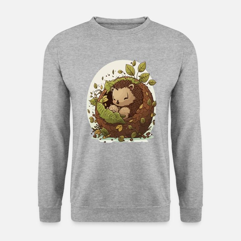 Kuscheliger Igel - Unisex Pullover - Weißgrau meliert