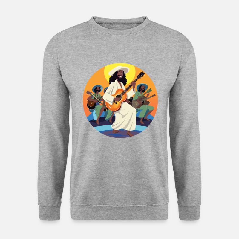 Groove Hirte - Unisex Pullover - Weißgrau meliert