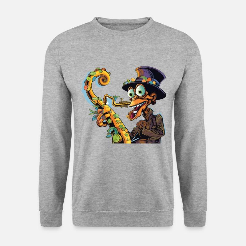 Chromatisches Chamäleon - Unisex Pullover - Weißgrau meliert