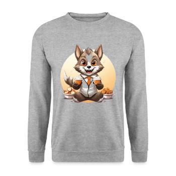 The Nutty Juggler - Unisex Sweatshirt - salt & pepper - Front - Alina (178cm) & Michal (187cm)