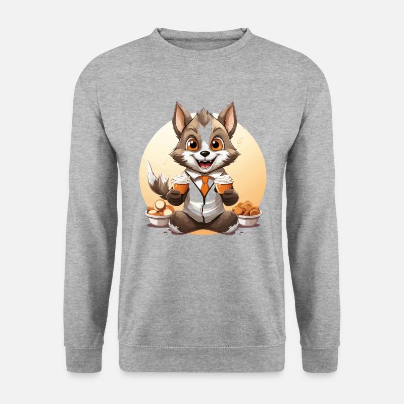 Der verrückte Jongleur - Unisex Pullover - Weißgrau meliert
