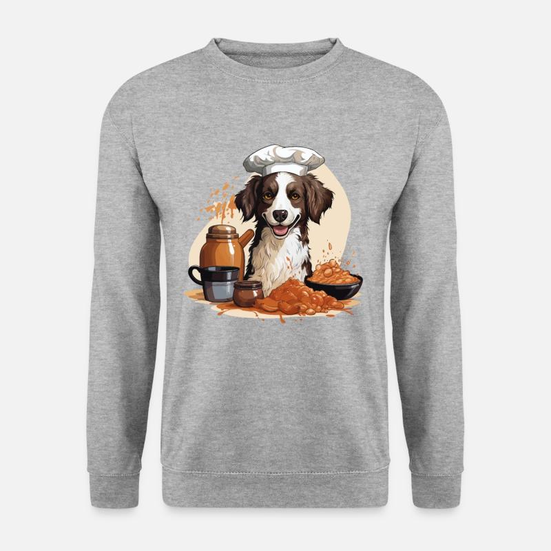 Der Koffein-Barista - Unisex Pullover - Weißgrau meliert