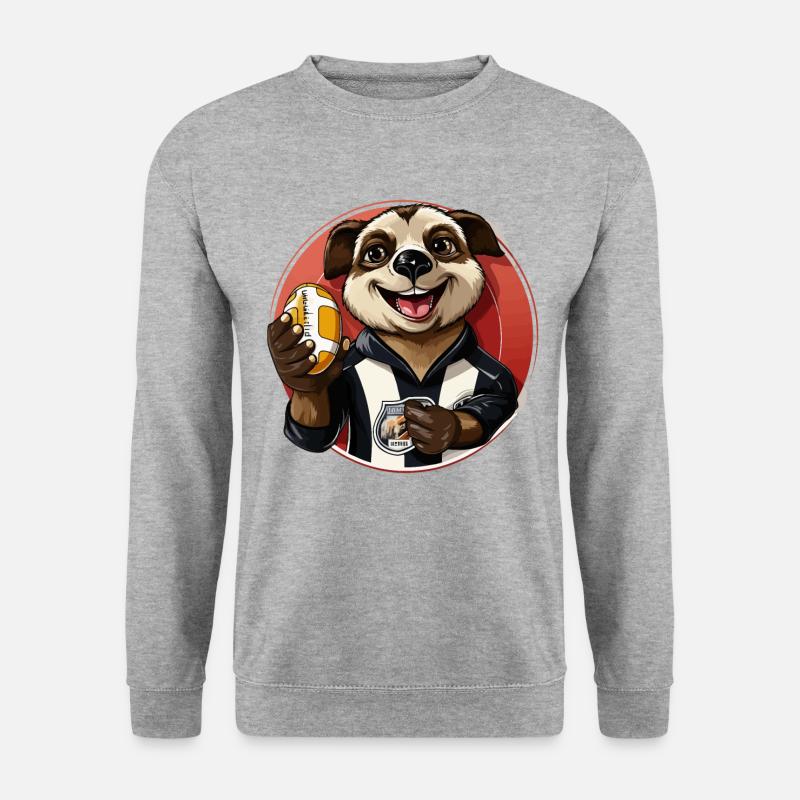 Kaffee Faultier - Unisex Pullover - Weißgrau meliert