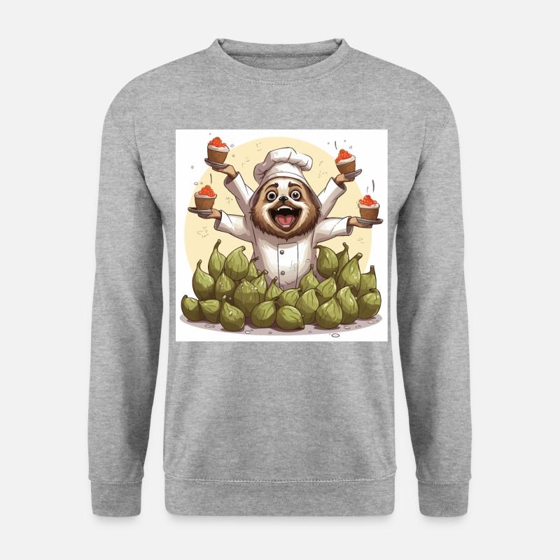 Der Koffein-Jongleur - Unisex Pullover - Weißgrau meliert