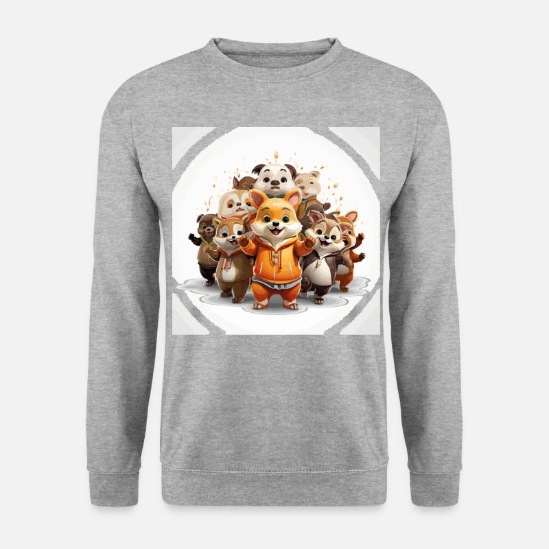 Der Kreis der Freude - Unisex Pullover - Weißgrau meliert