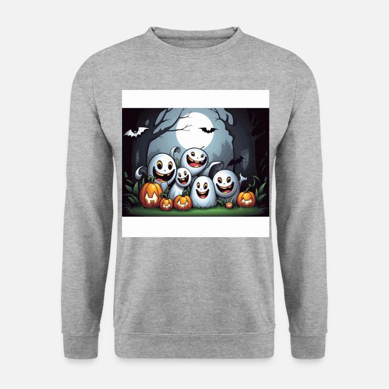 Das verzauberte Halloween-Treffen - Unisex Pullover - Weißgrau meliert